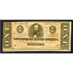 Confederate States of America, 1864 Issue.