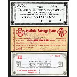 Clearing House Certificates ca. 1907 or 1933.