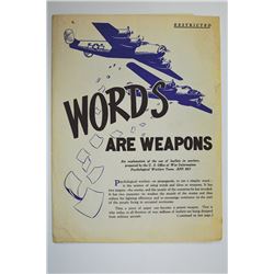 U.S Propaganda & Psychology Warfare Leaflets from WWII ca. 1943-45.