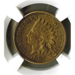 Cent, 1864 Copper Nickel, NGC AU Details, obv improperly cleaned