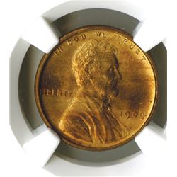 Lincoln Cent, 1909 VDB, NGC MS64 RB