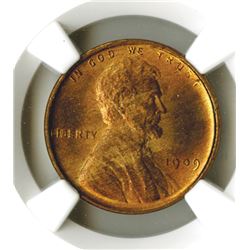 Lincoln Cent, 1909 VDB, NGC MS65 RD