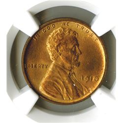 Lincoln Cent, 1910, NGC MS65 RD