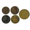 Image 1 : Civil War Era Tokens 5 Pieces.