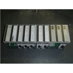 Schneider rack with modules, see desc for m/n's