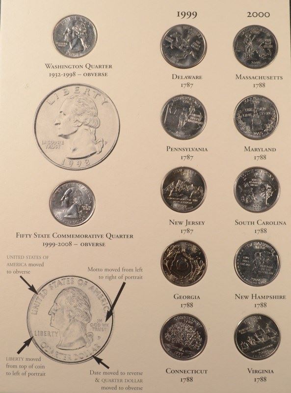 4 STATE QUARTER COLLECTIONS IN FANCY ALBUMS: AMERICA THE BEAUTIFUL (42 ...
