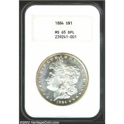 1884 S$1 MS65 Deep Mirror Prooflike NGC. A date that is rare as a Gem Deep Mirror Prooflike, the pre