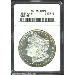 1884-O S$1 MS65 Deep Mirror Prooflike ANACS. VAM-32. An exquisitely struck Gem with brilliant center