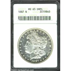1887 S$1 MS65 Deep Mirror Prooflike ANACS. Brilliant with watery fields, a good strike, and frosty d
