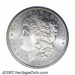 1887-S S$1 MS65 PCGS. The 1887-S is a true condition rarity. Survivors from the 1.7 million-coin del