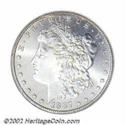 1887-S/S S$1 MS64 Deep Mirror Prooflike ANACS. VAM-2. This is a relatively common variety but it is.