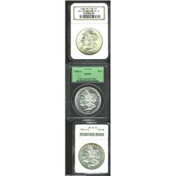 1888 S$1 MS64 NGC, VAM-11, Top 100 Variety, Liberty's ear is die doubled, lustrous and clean with a.
