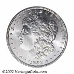 1888 S$1 MS67 NGC. Both sides are frosty-white in sheen with no toning and undiminished mint luster.