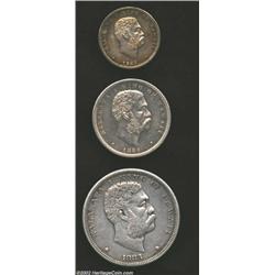 1883 25C Quarter XF45 Uncertified, golden-brown and violet patina, attractive with much luster; 1883
