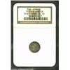 Image 3 : Undated 3CS Type Two Three Cent Silver--15% Off Center--VG10 NGC. Struck off center toward 5 o'clock