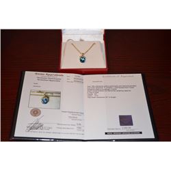 14kt Diamond Pendant and Chain