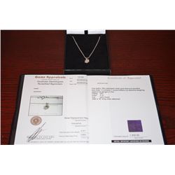 Ladies 18kt Diamond Pendant and Chain