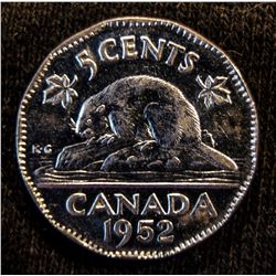 1952 Canada Nickel - UNC++ Bright!