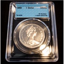 1969 Canada 1 Dollar - CCCS MS-64