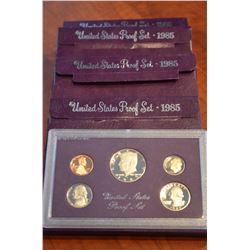 (5) 1985 US Proof Set BU