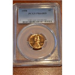 1957 Lincoln Penny - PCGS PR65 RED