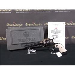 RUGER BLACKHAWK 45 COLT REVOLVER, BLACK, PEARL TYPE GRIPS, USA, S/N: 57-23927 (print sequence:) 26 -