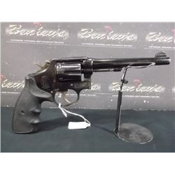 SMITH & WESSON 38 SPECIAL POLICE REVOLVER, HOLSTER USA, S/N: 91597 (print sequence:) 15 - 1053 - 105