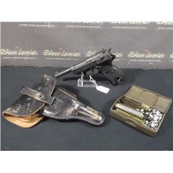 WALTHER P1 9MM PARABELLUM PISTOL, HOLSTER, BRITISH S/N: 009166 (print sequence:) 3 - 1072