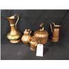 Image 1 : SET: 5 PIECES COPPER & BRASS PITCHERS & URNS