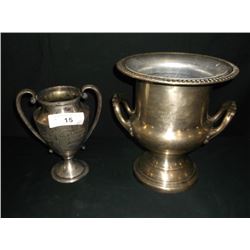 SILVER PLATE TROPHY URNS