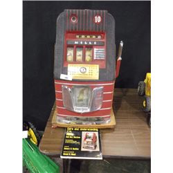 MILLS BELL 10 CENT SLOT MACHINE & BOOK