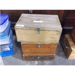 WOODEN AMMO BOXES, QTY=3X THE MONEY