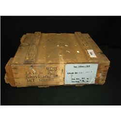 SEALED WOOD CRATE OF AMMO: 7.62MMX54R, 19.5KG