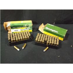BOXES: REMINGTON 45 COLT 225 GR, 50 COUNT & 220 GR, 50 COUNT, QTY=2X THE MONEY