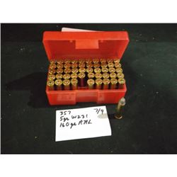 POLY CASE: .357 MAGNUM 160 GR 5 GR ROUND NOSE, 50 COUNT