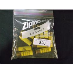 BAG: 20 GAUGE CARTRIDGES, 11 COUNT