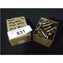 BOX: 9MM 121 GR 4.8 GR MIXED BRASS, 50 COUNT