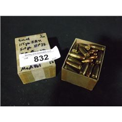 BOX: 9MM 115 GR 5.0 GR HOLLOW POINT, 50 COUNT