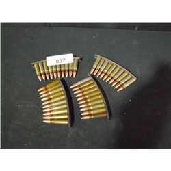 METAL SKS CLIPS OF AMMO: 7.62X39 SKS ROUNDS, 40 COUNT, QTY=4X THE MONEY