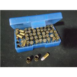 POLY CASE: .32 SHORT PISTOL ROUNDS, 50 COUNT (SOME SPENT BRASS)