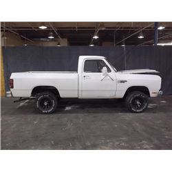 1984 DODGE RAM 150 PICKUP, 4WD ~ 20,802 MILES VIN: 1B7HW14H1ES310189, 4WD, I6, 3.7L, # 1139 TITLE # 