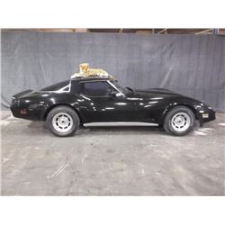 1980 CHEVROLET CORVETTE ~ 22,499 MILES VIN: 1Z878AS422123, COUPE, BLACK, T-TOPS, 4-SPEED, BASE ENGIN
