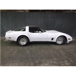 1981 CHEVROLET CORVETTE ~ 97,895 MILES VIN: 1G1AY8761BS409937, COUPE, WHITE, T-TOPS, AUTOMATIC, 2 DO