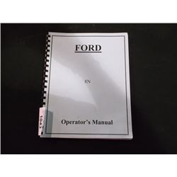 COPY: BOOKLET OF FORD 8N OPERATOR'S MANUAL