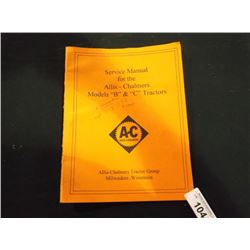 ALLIS-CHALMERS "B" & "C" SERVICE MANUAL