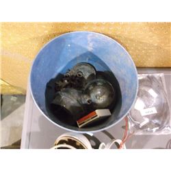 LOT: POLY TOTE OF ASSORTED HEAD LAMPS