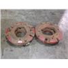Image 1 : LOT: 2 100 # CAST STEEL TRACTOR WHEEL WEIGHTS, QTY=2X THE MONEY