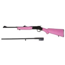 _NEW!_ Rossi S411220PK Matched Pair Yth Rifle/Shotgun Break Open 22LR/410ga Blued Pink 662205979293