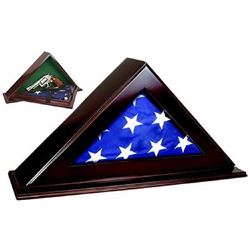 _NEW!_ Peace Keeper PFC Patriot Flag Case with Concealment 22"x4.25"x11.5" Wood 797053001503