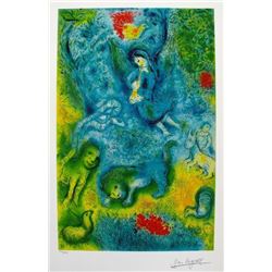 LARGE CHAGALL GICLEE "THE MAGIC FLUTE" 42"X 30" W/COA